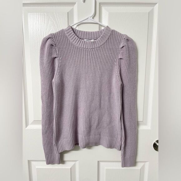 Nordstrom Lavender Puff Sleeve Knit Sweater XL New with Tag - Picture 1 of 4